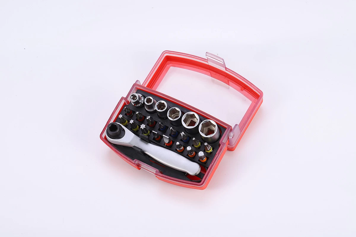 Juego de 24 piezas de llaves de vaso y puntas de carraca