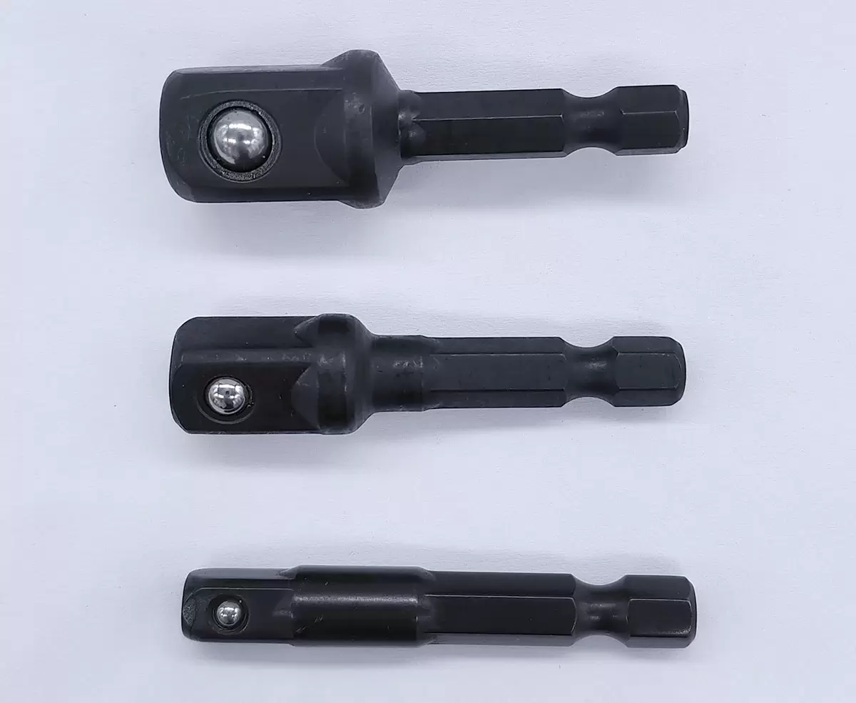 Adaptador de enchufe de 50 mm para 1/4", 3/8" y 1/2".