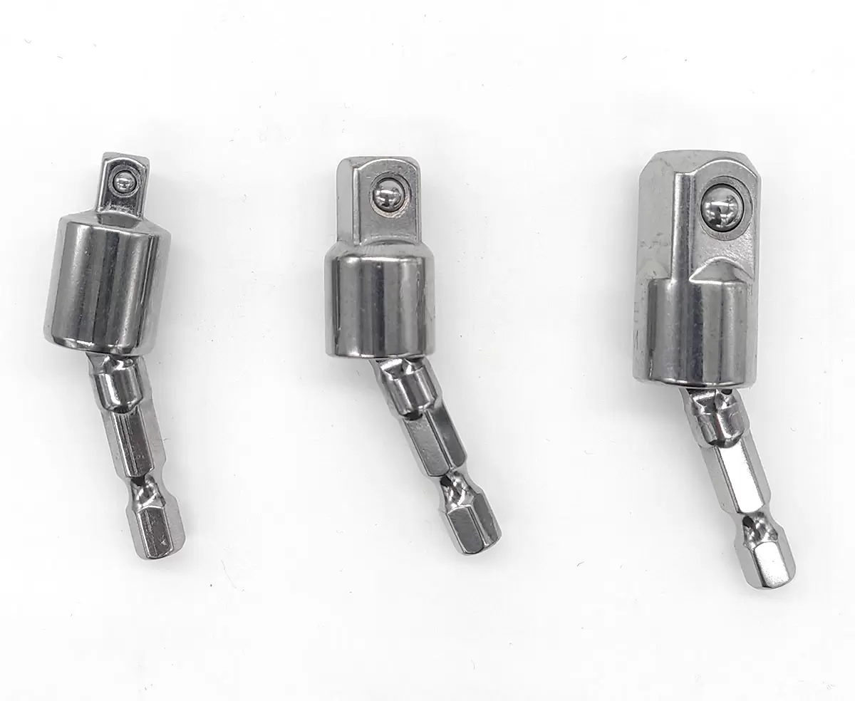 Adaptador de vasos para taladro eléctrico con vástago hexagonal giratorio de 360 grados